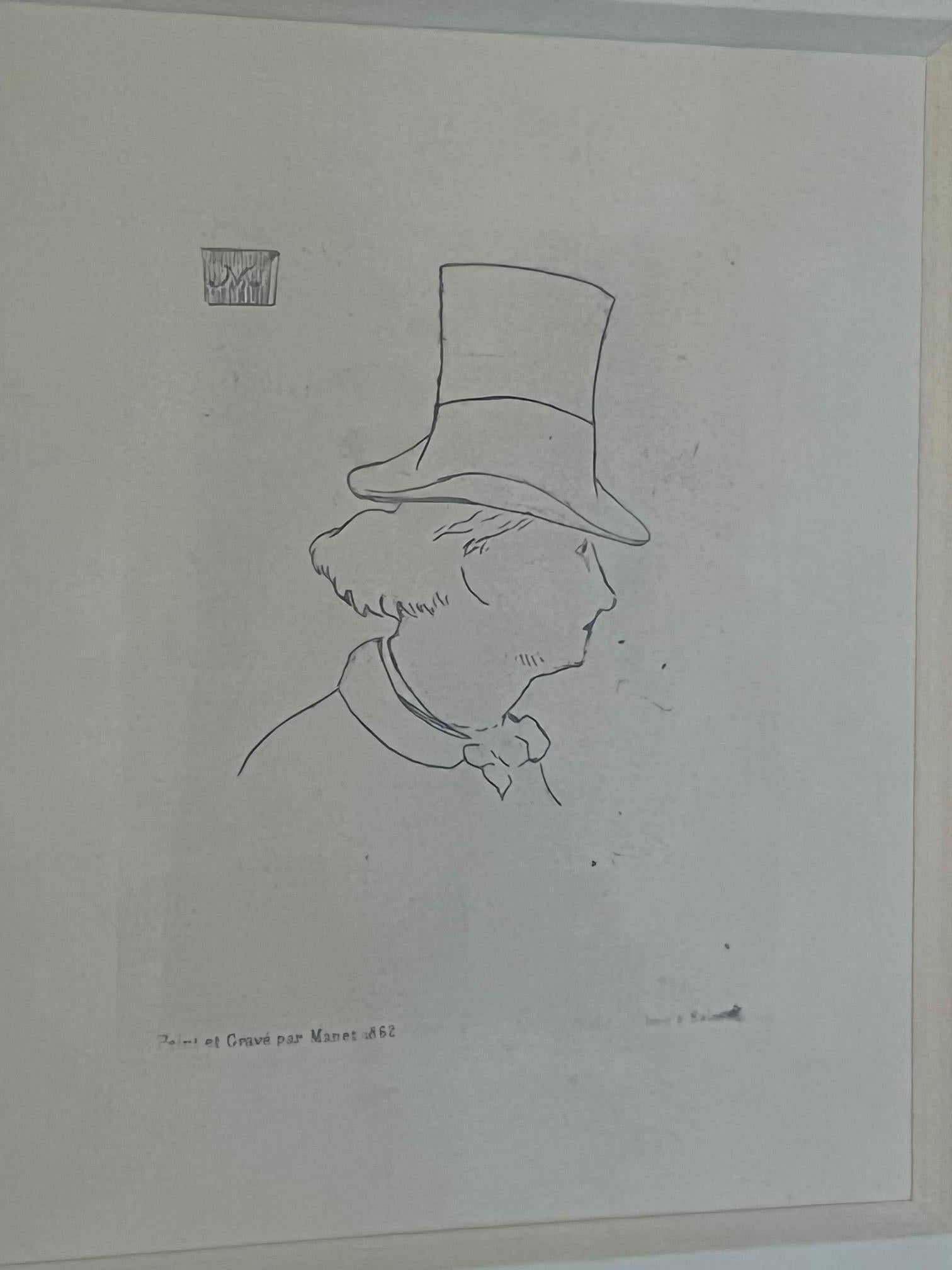 Buchdruckdruck von Charles Baudelaire von Manet, um 1862 im Angebot 4