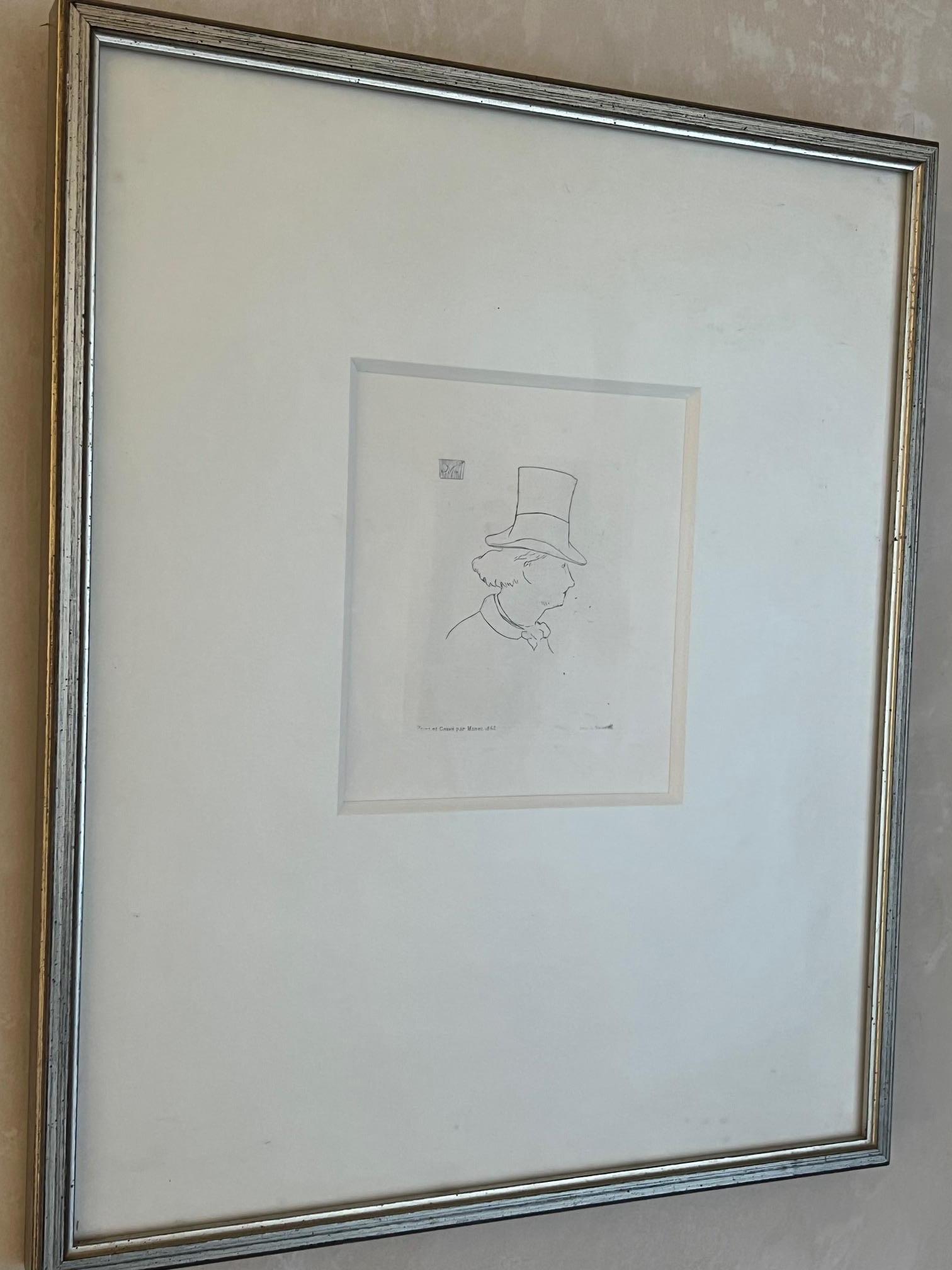 Buchdruckdruck von Charles Baudelaire von Manet, um 1862 im Angebot 5