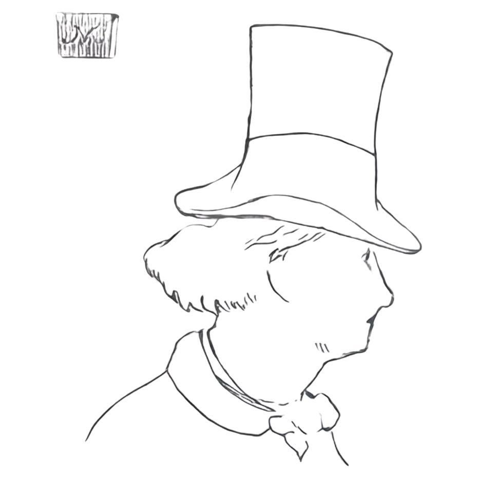 Buchdruckdruck von Charles Baudelaire von Manet, um 1862 (Französisch) im Angebot
