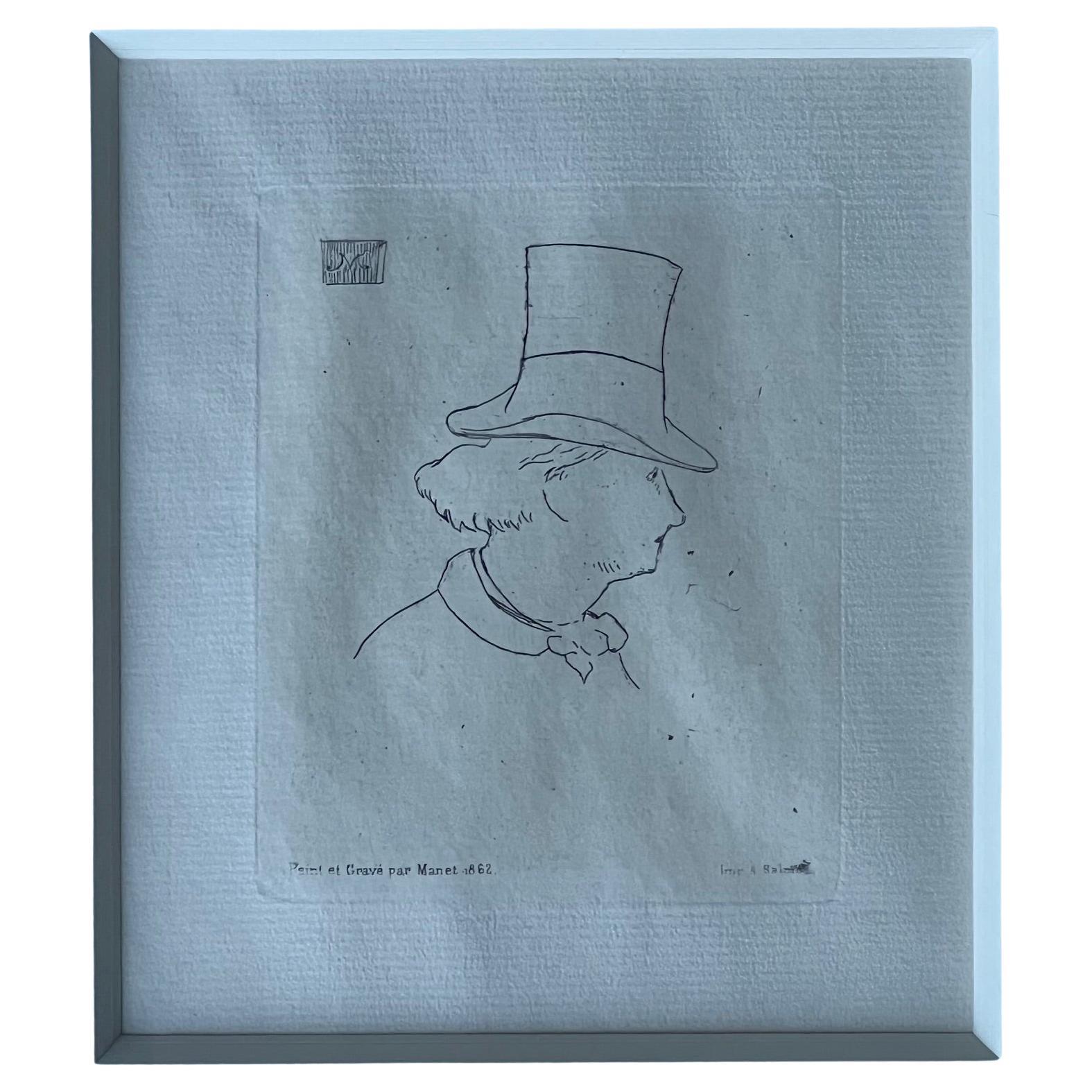 Stampa tipografica di Charles Baudelaire di Manet, C.I.C. 1862