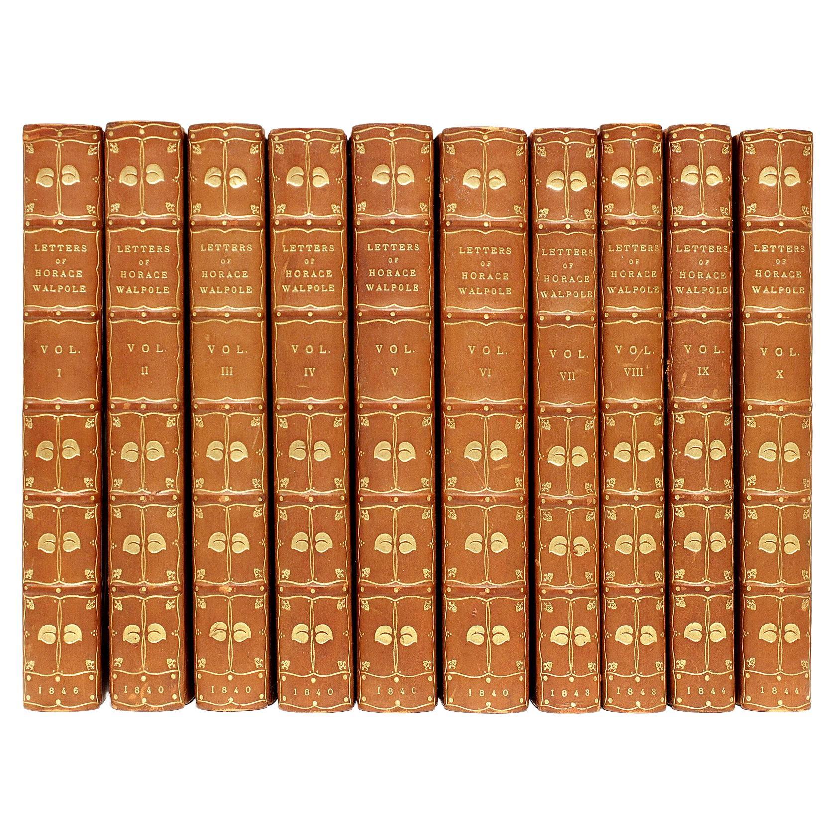 Letters of Horace Walpole, Earl of Orford, 10 Vols, in a Fine Leather  Binding! at 1stDibs