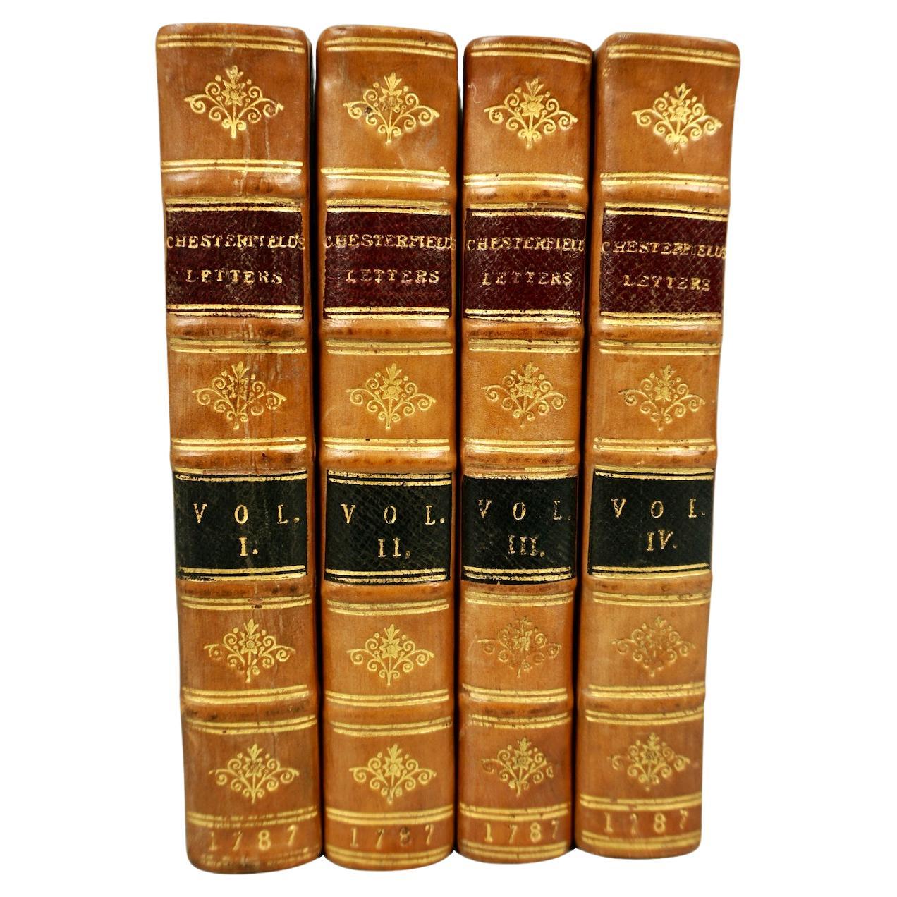 Letters of the Earl of Chesterfield to His Son in 4 Volumes Published 1787 For Sale