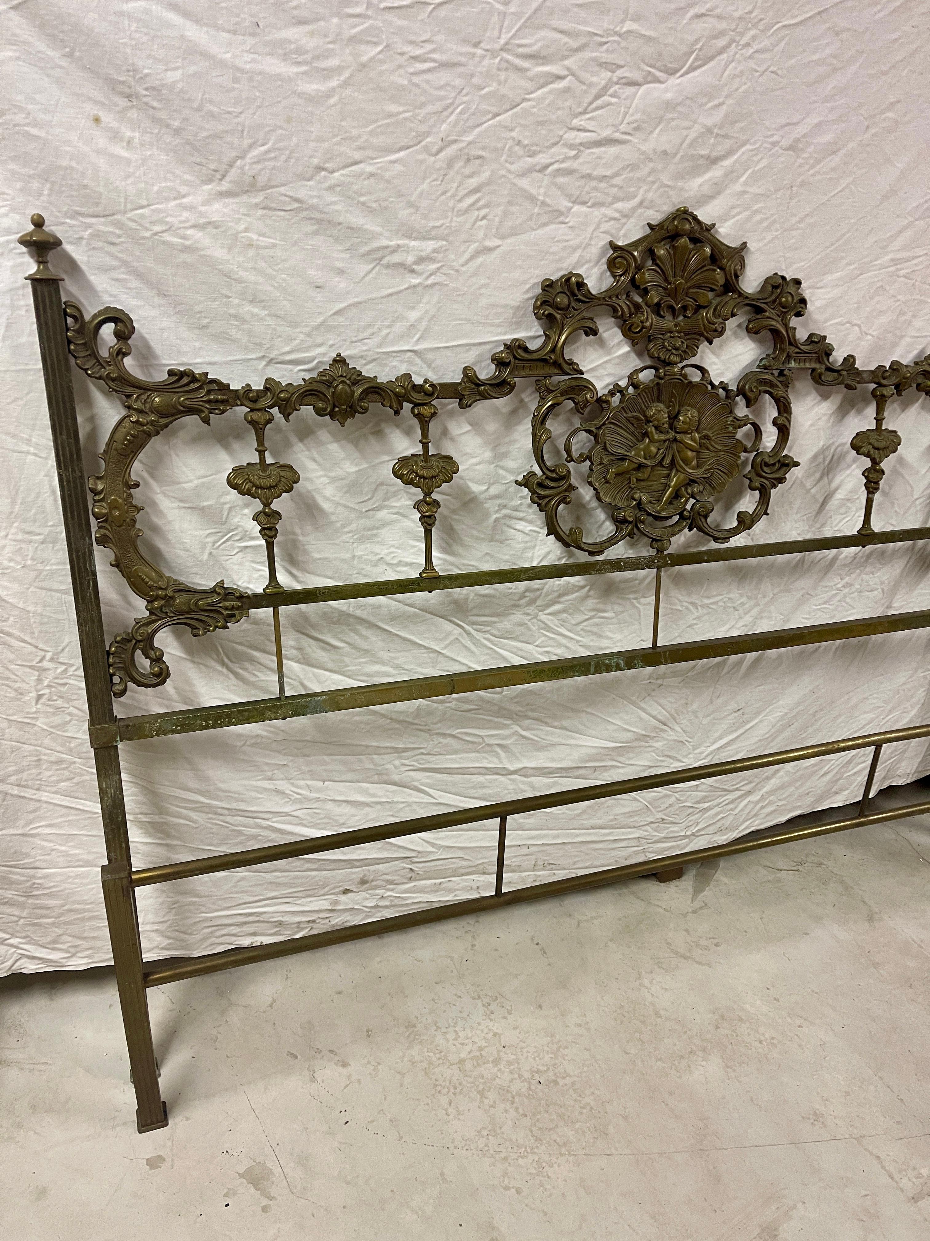 Other Antique Italian wrought iron bed 19th century For Sale