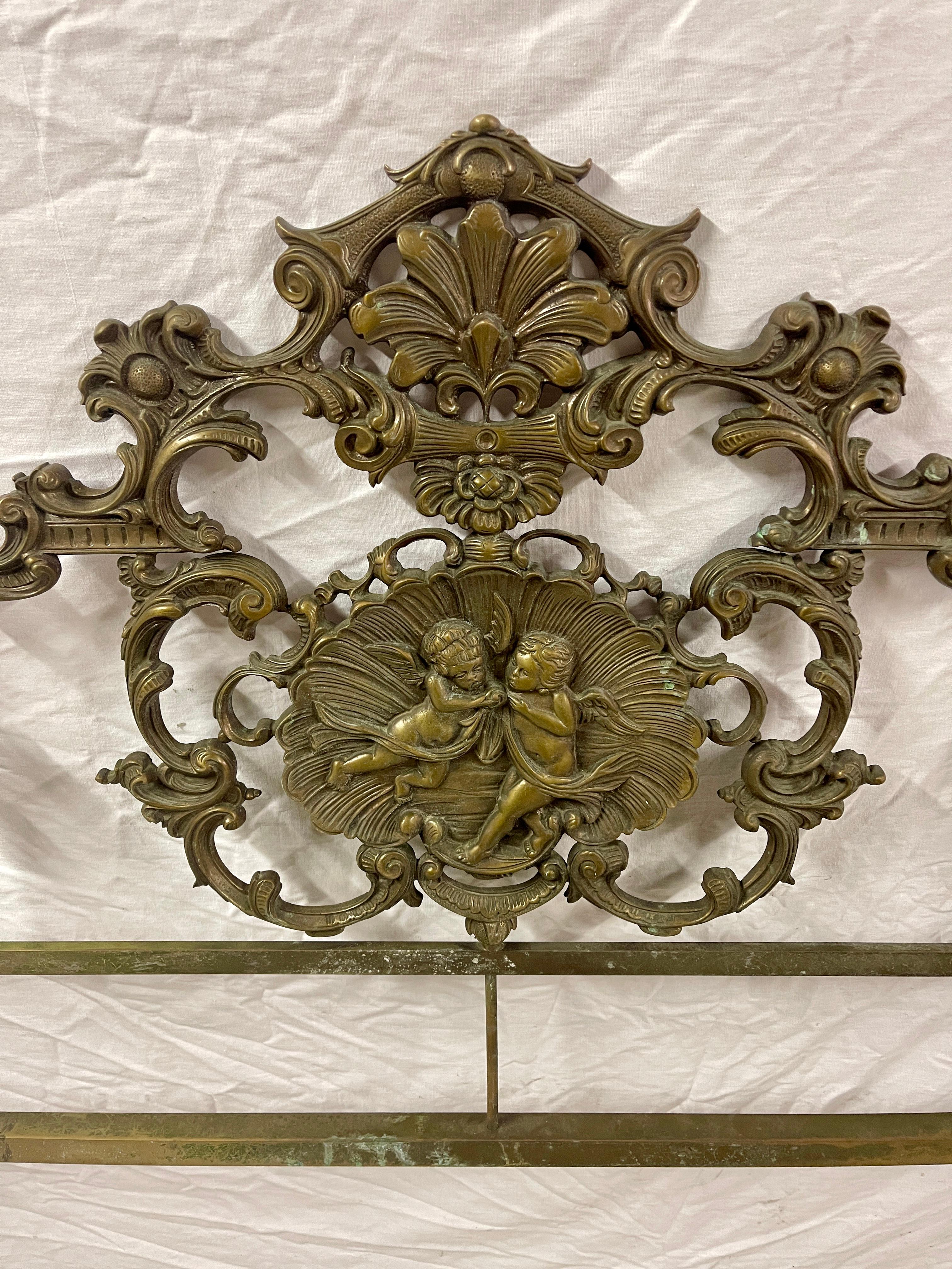 Other Antique Italian wrought iron bed 19th century For Sale