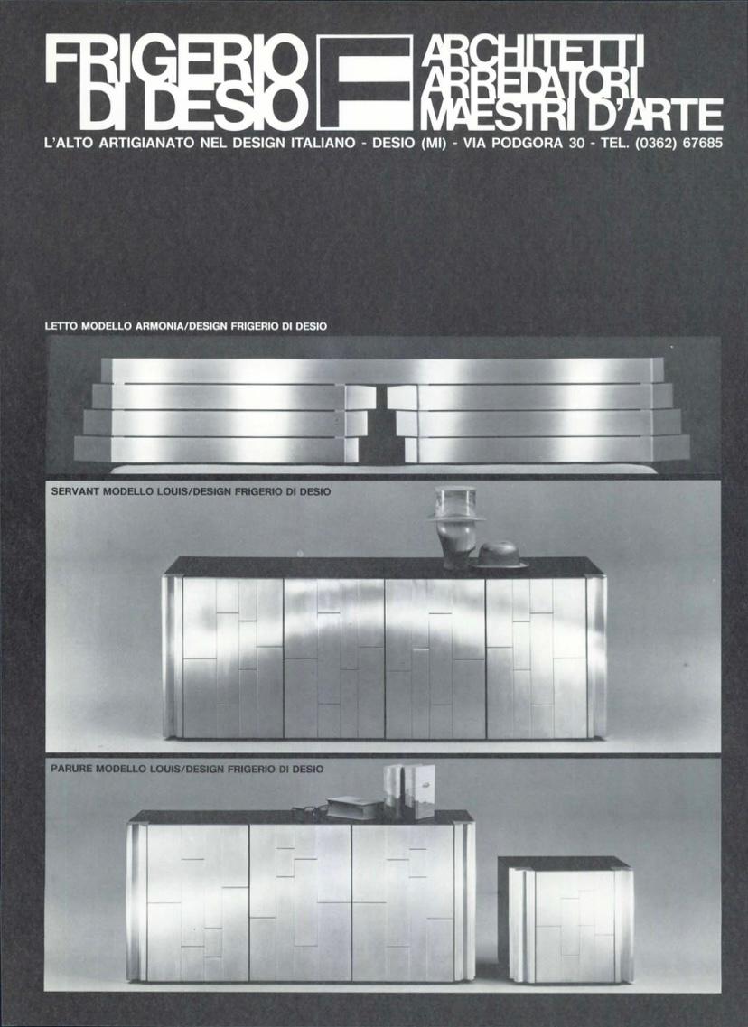 Armonia Bed Frame by Luciano Frigerio for Frigerio di Desio, 1976 For Sale 9