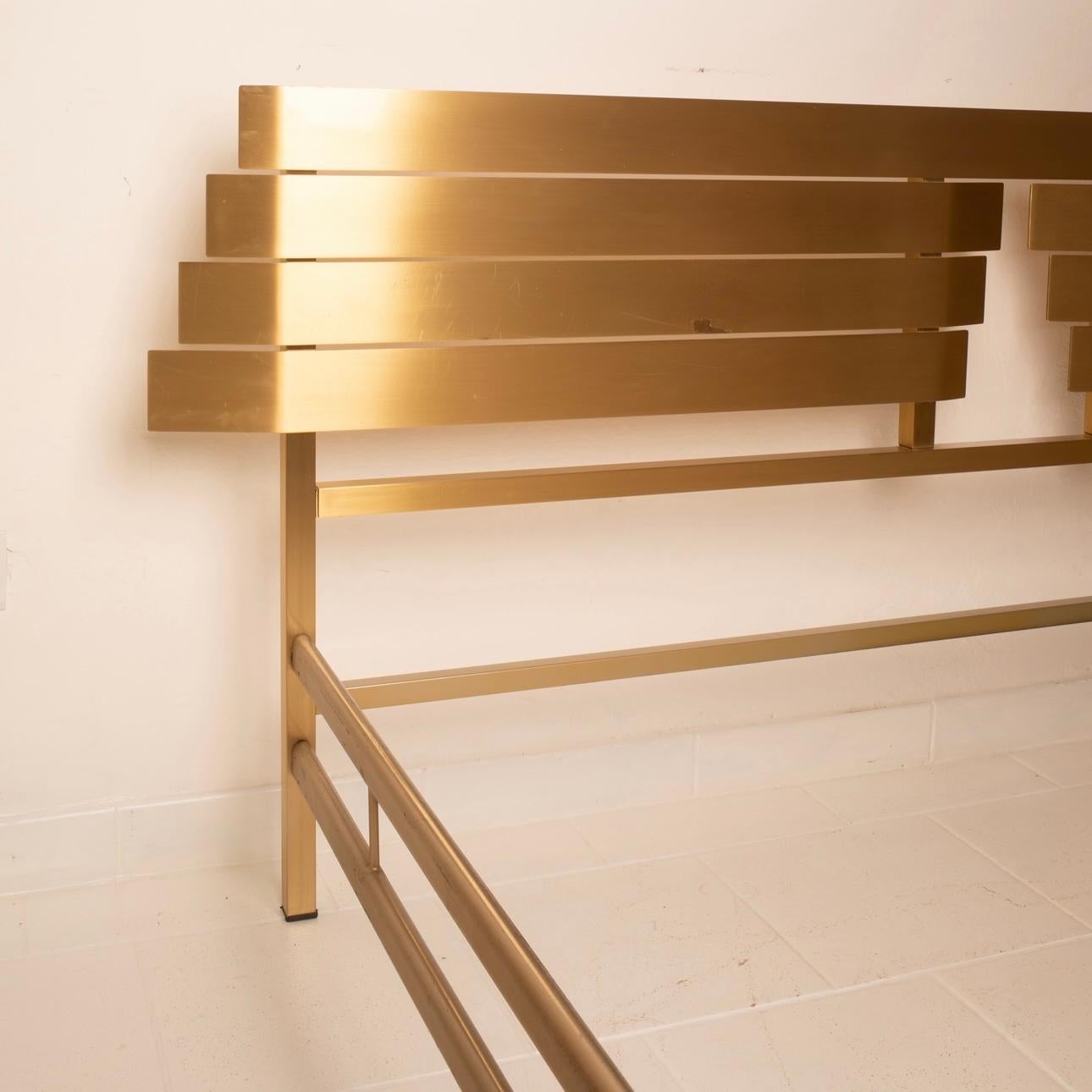 An extraordinary and rare bed designed by Luciano Frigerio and produced by the Frigerio di Desio company in the early 1970s, model 