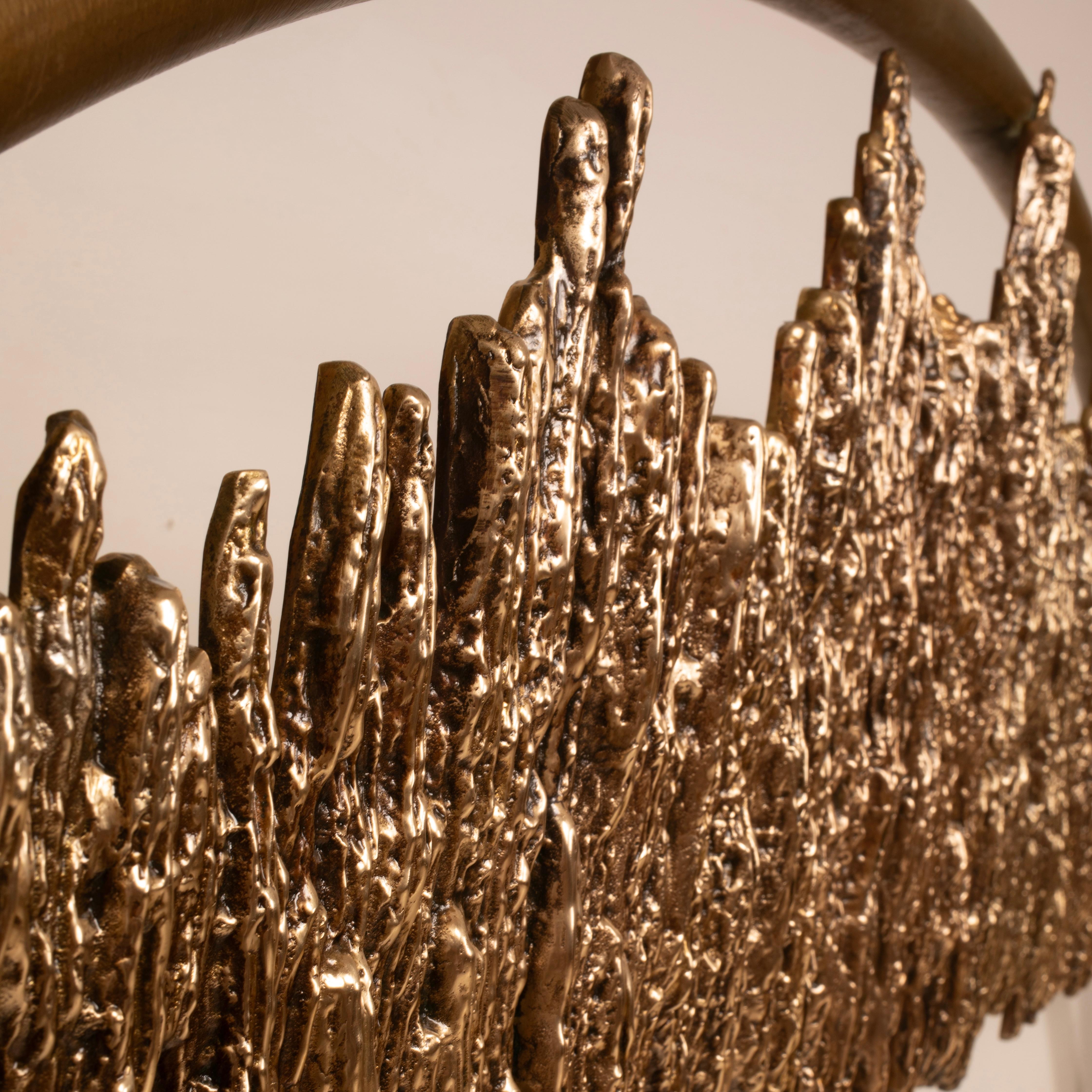 Brutalist Aurora Sculptural Bed Frame by Luciano Frigerio Série ULTRABRONZO99 en vente 4