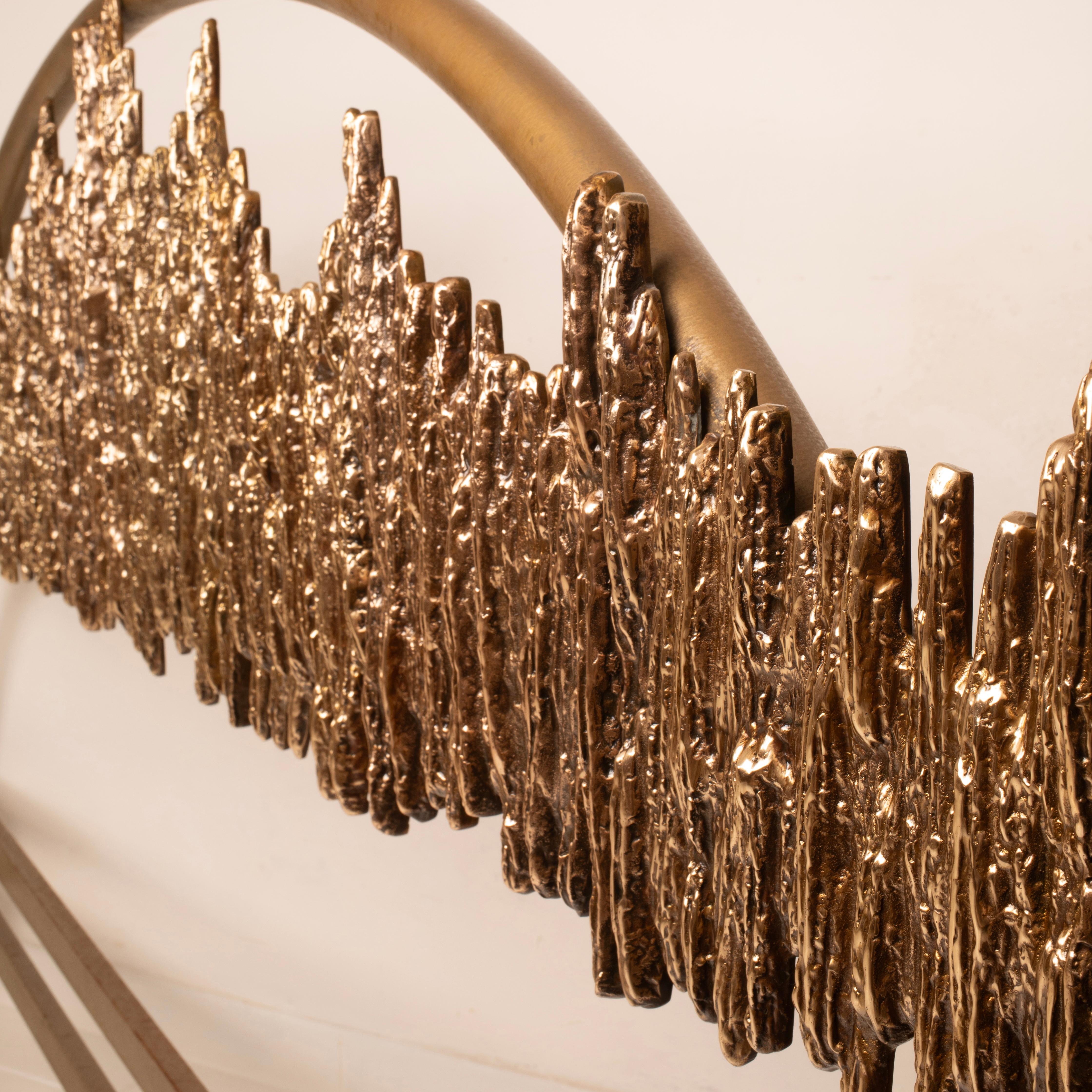 Brutalist Aurora Sculptural Bed Frame by Luciano Frigerio Série ULTRABRONZO99 en vente 10