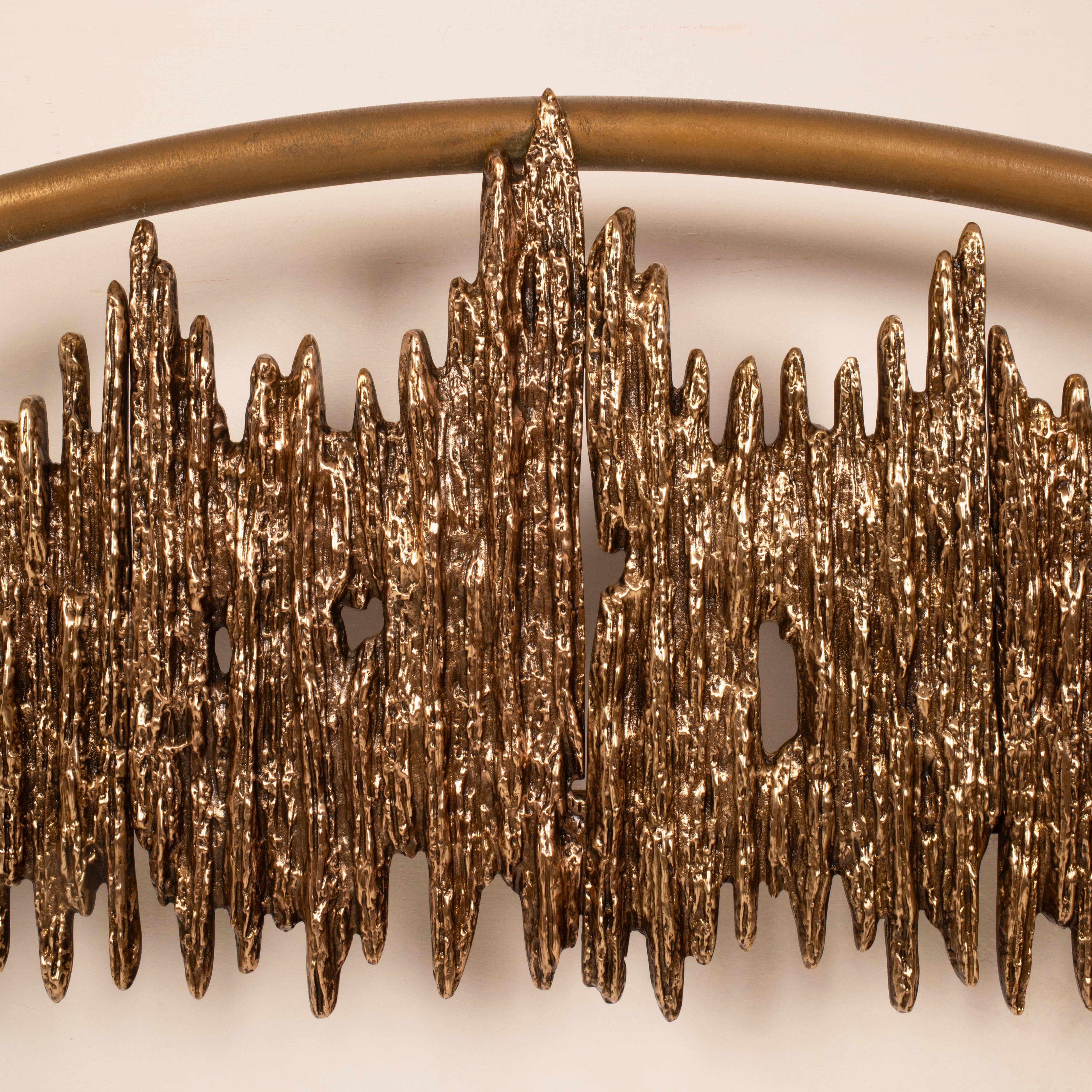 Italian Brutalist Aurora Sculptural Bed Frame by Luciano Frigerio Série ULTRABRONZO99 en vente