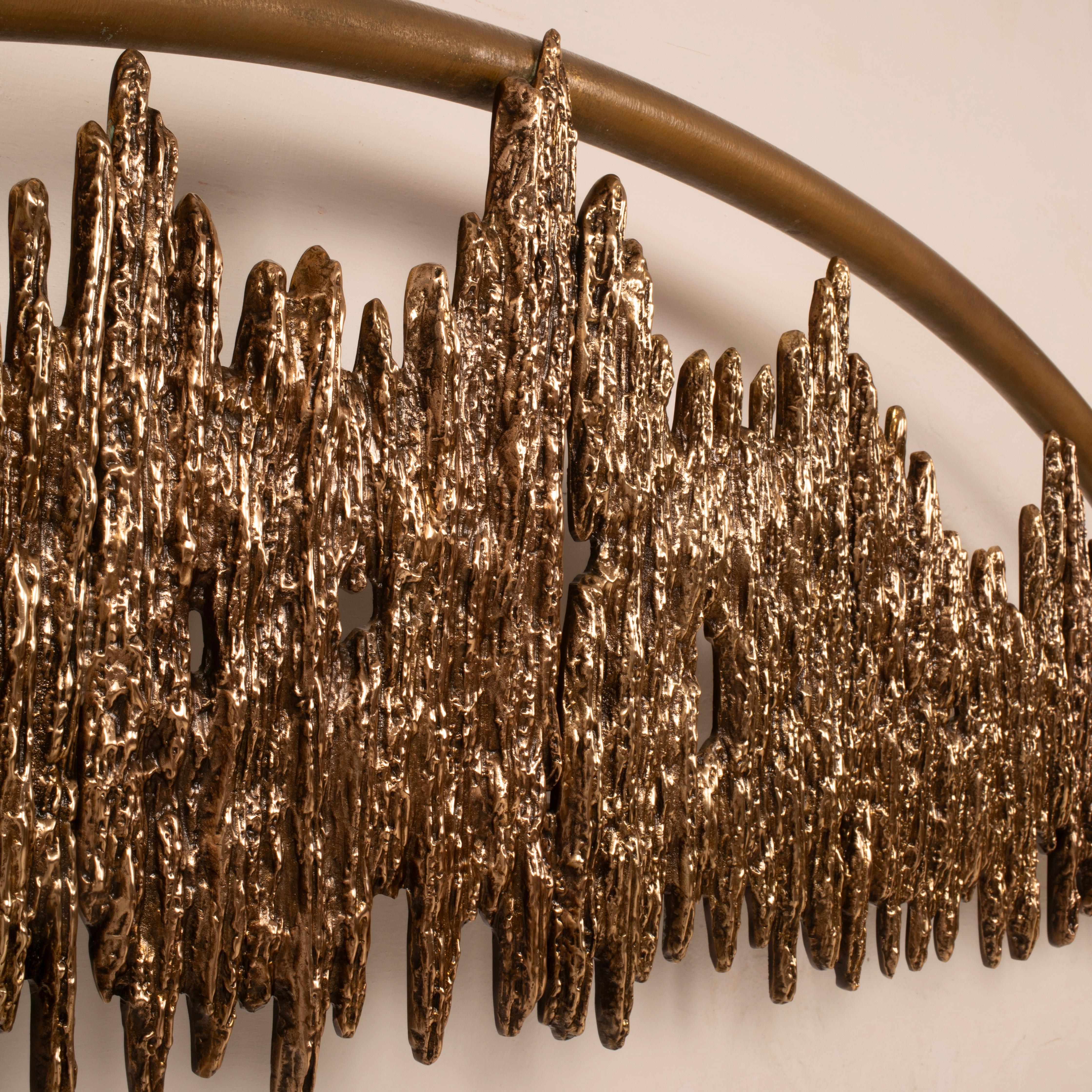 Brutalist Aurora Sculptural Bed Frame by Luciano Frigerio Série ULTRABRONZO99 Bon état - En vente à Conversano, IT