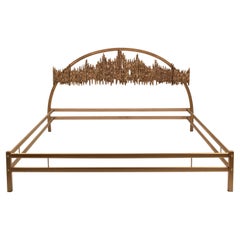 Brutalist Aurora Sculptural Bed Frame by Luciano Frigerio ULTRABRONZO99 Series