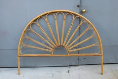 Curved Fan Bamboo Decorative Bed Italian Design 1950s Mid-century