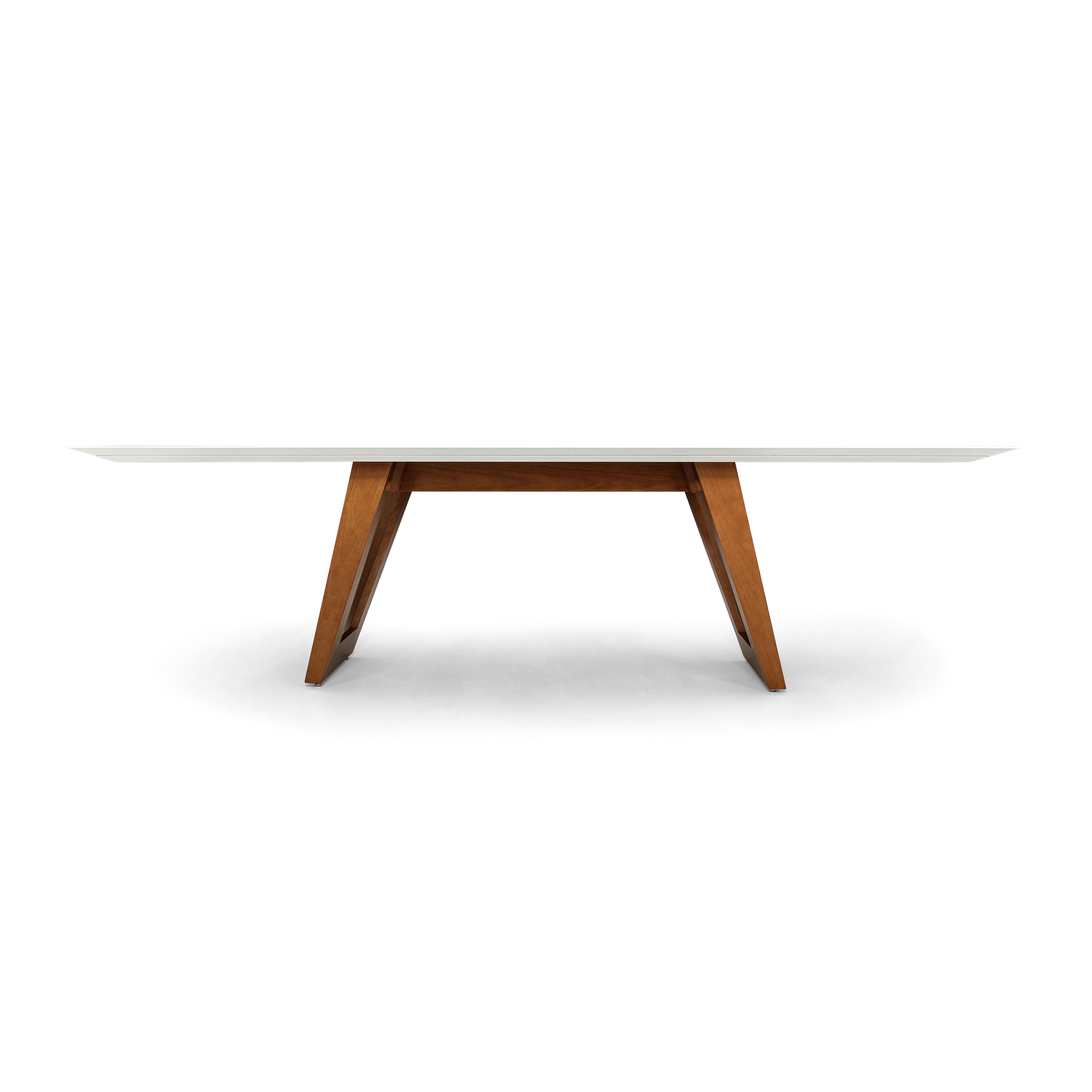 The Letto table has a beautiful chamfered white oak top that shows off the very best of what our Uultis designers have to offer. This beautiful top is combined with a perfectly designed solid wook in Oak base and will quickly become the statement