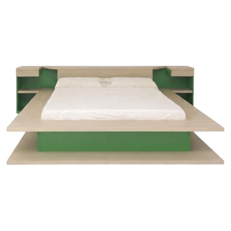 Geometric Sculptural Double Bed designed and assembled in Italy by Dario Nasuti
