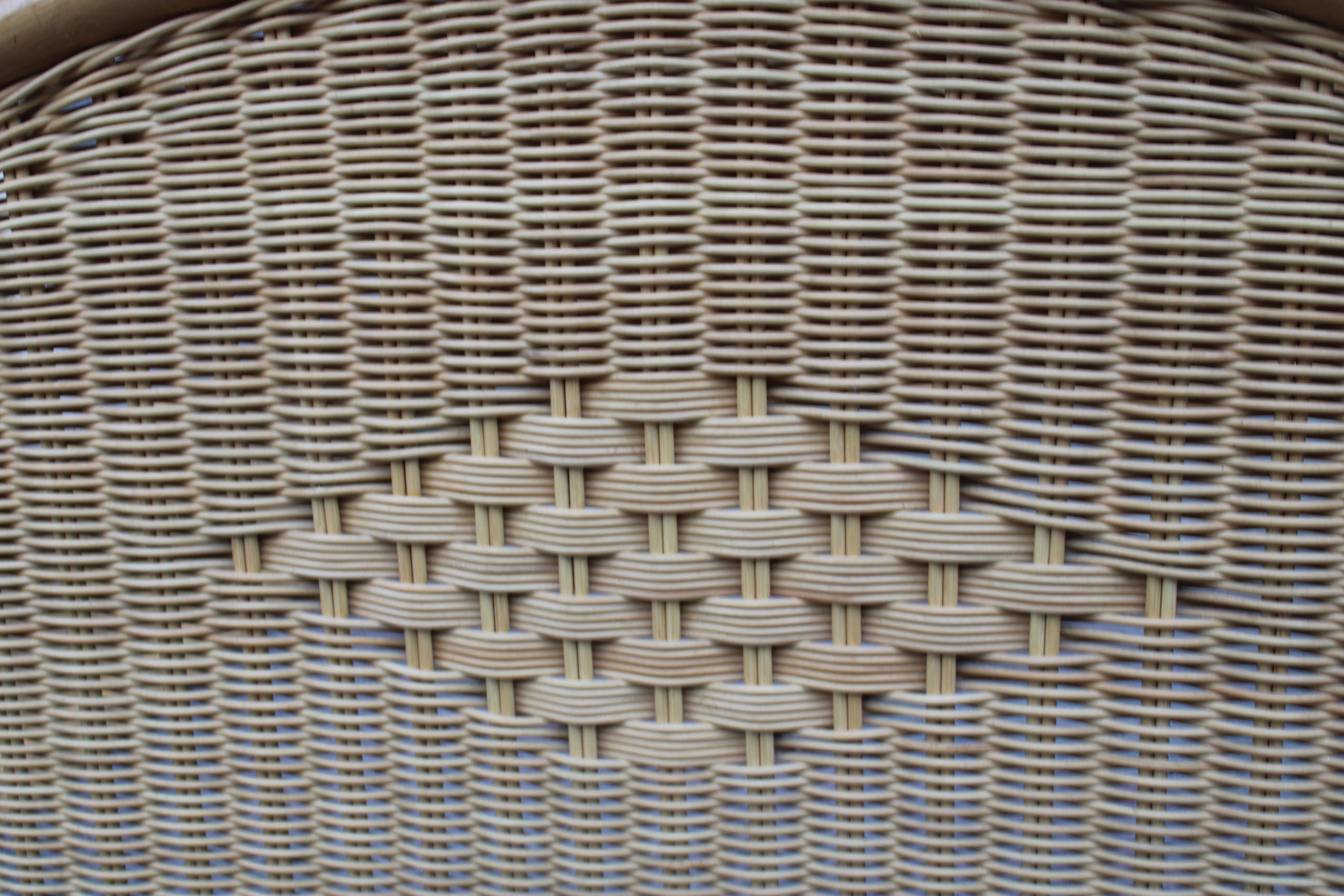 Lit italien en bambou et osier 1970 Tommaso Barbi Design en vente 3