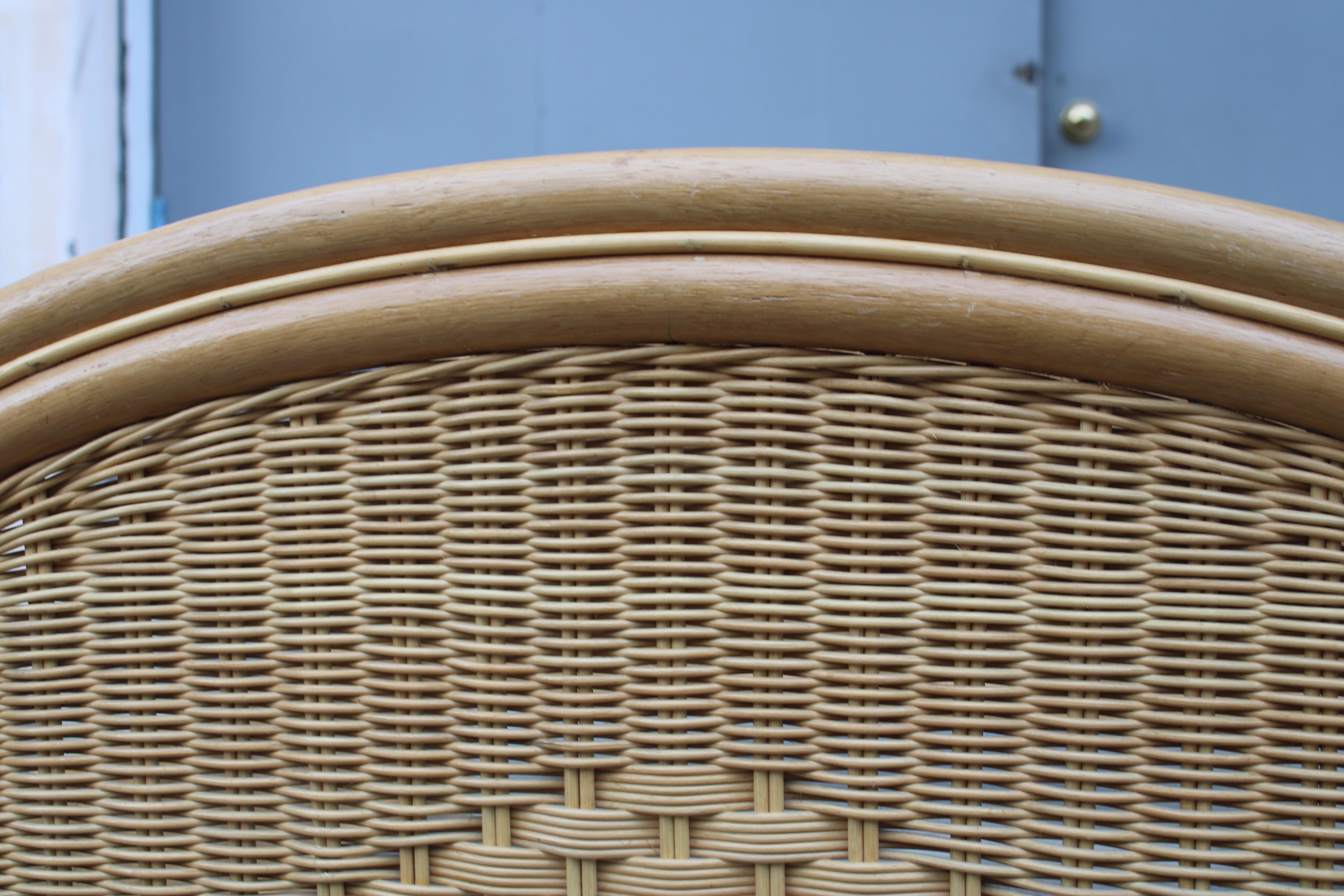 Lit italien en bambou et osier 1970 Tommaso Barbi Design en vente 4