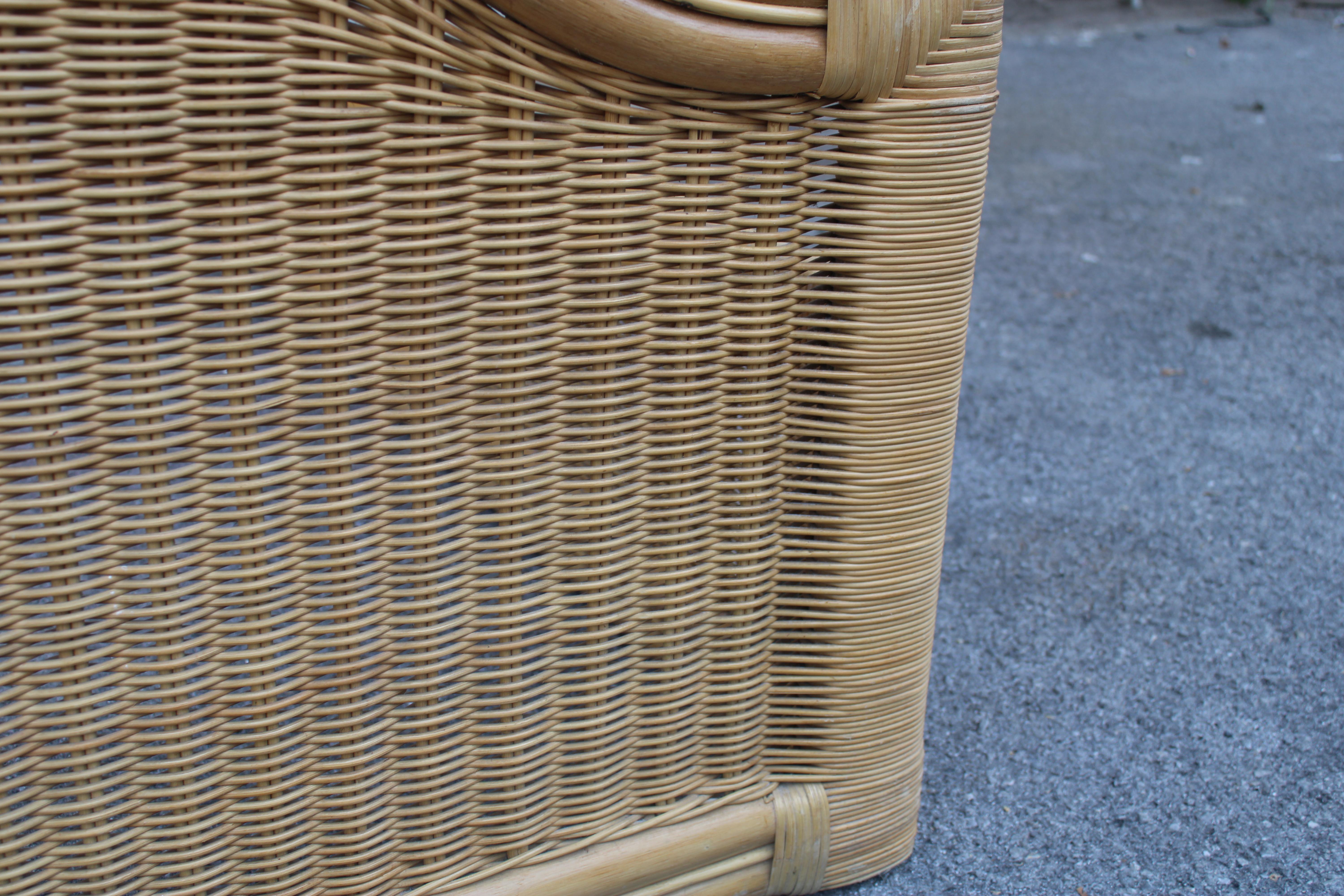 Lit italien en bambou et osier 1970 Tommaso Barbi Design en vente 5