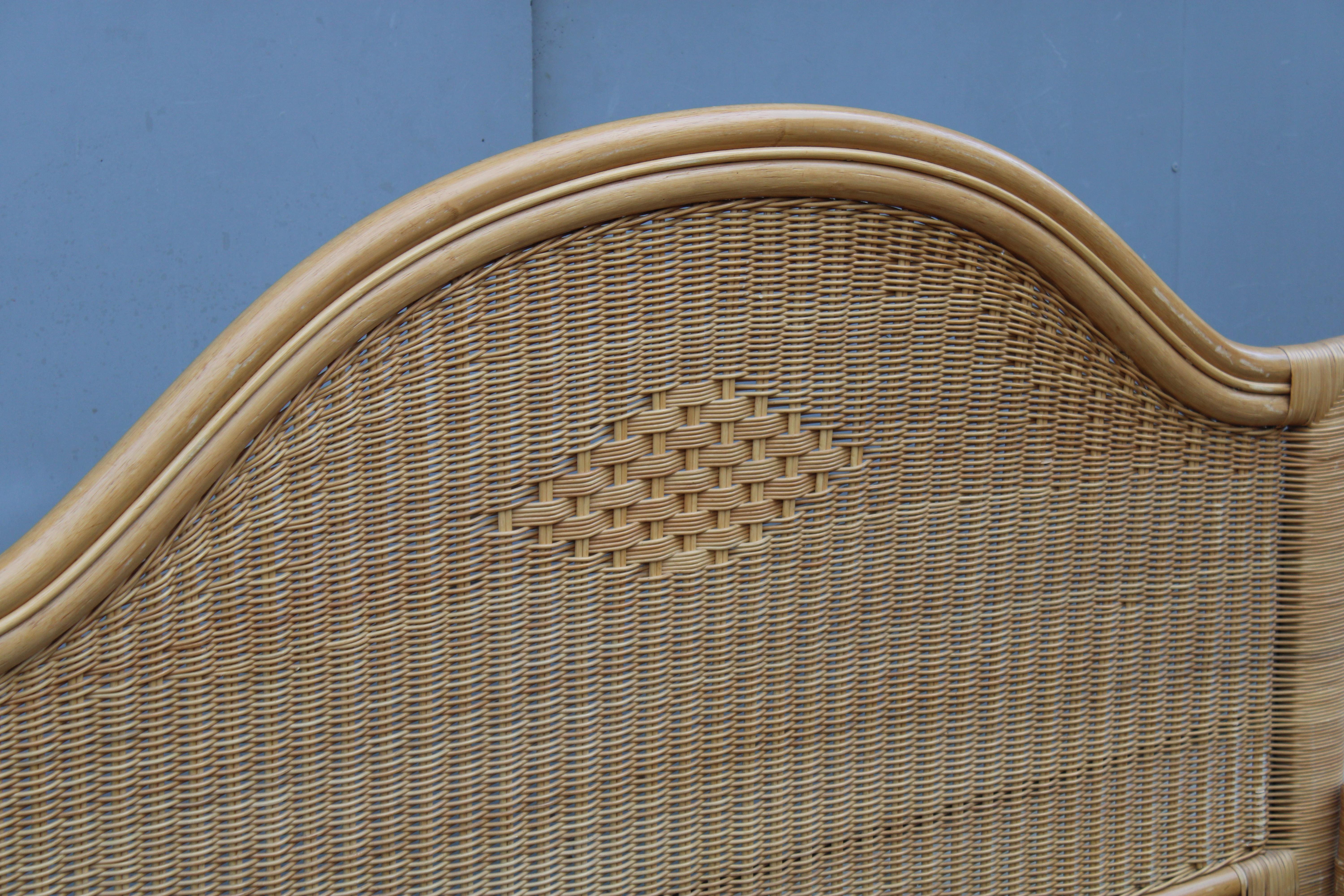 Late 20th Century Lit italien en bambou et osier 1970 Tommaso Barbi Design en vente