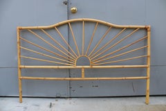 Italian Bamboo Bed 1950  Curved