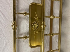 Gilded brass bed de design Italian Victorian style vintage 60's