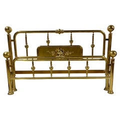 Letto in ottone dorato de disegn italiano stile vittoriano vintage anni '60