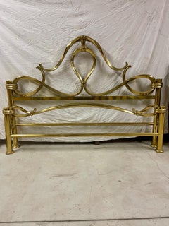 Italian gilt brass bed in 1960s Mid Century Hollywood Regency style