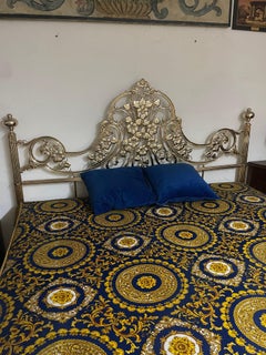 Italian gilt brass bed in 1950s Venetian style