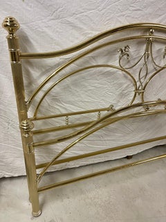 Vintage 1970s gold-plated brass Italian bed