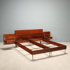 1960s Double Bed with Nightstands by Silvio Cavatorta