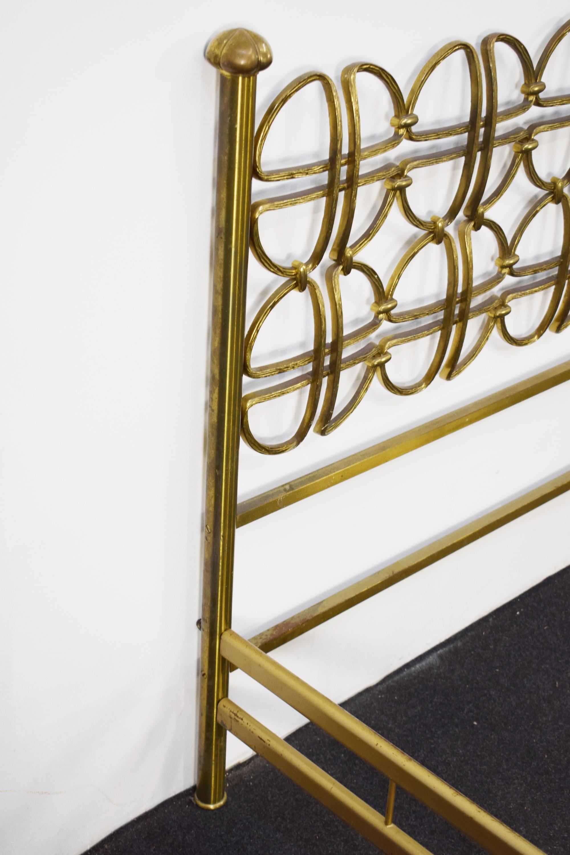 Italian Brass double bed, Italy, 1960s.