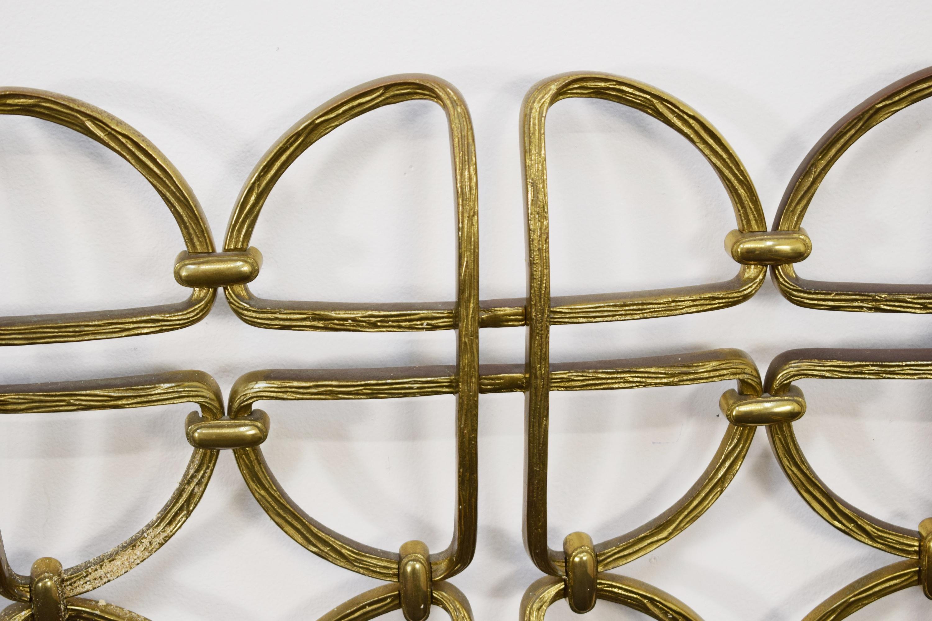 Brass double bed, Italy, 1960s. In Good Condition In Palermo, PA