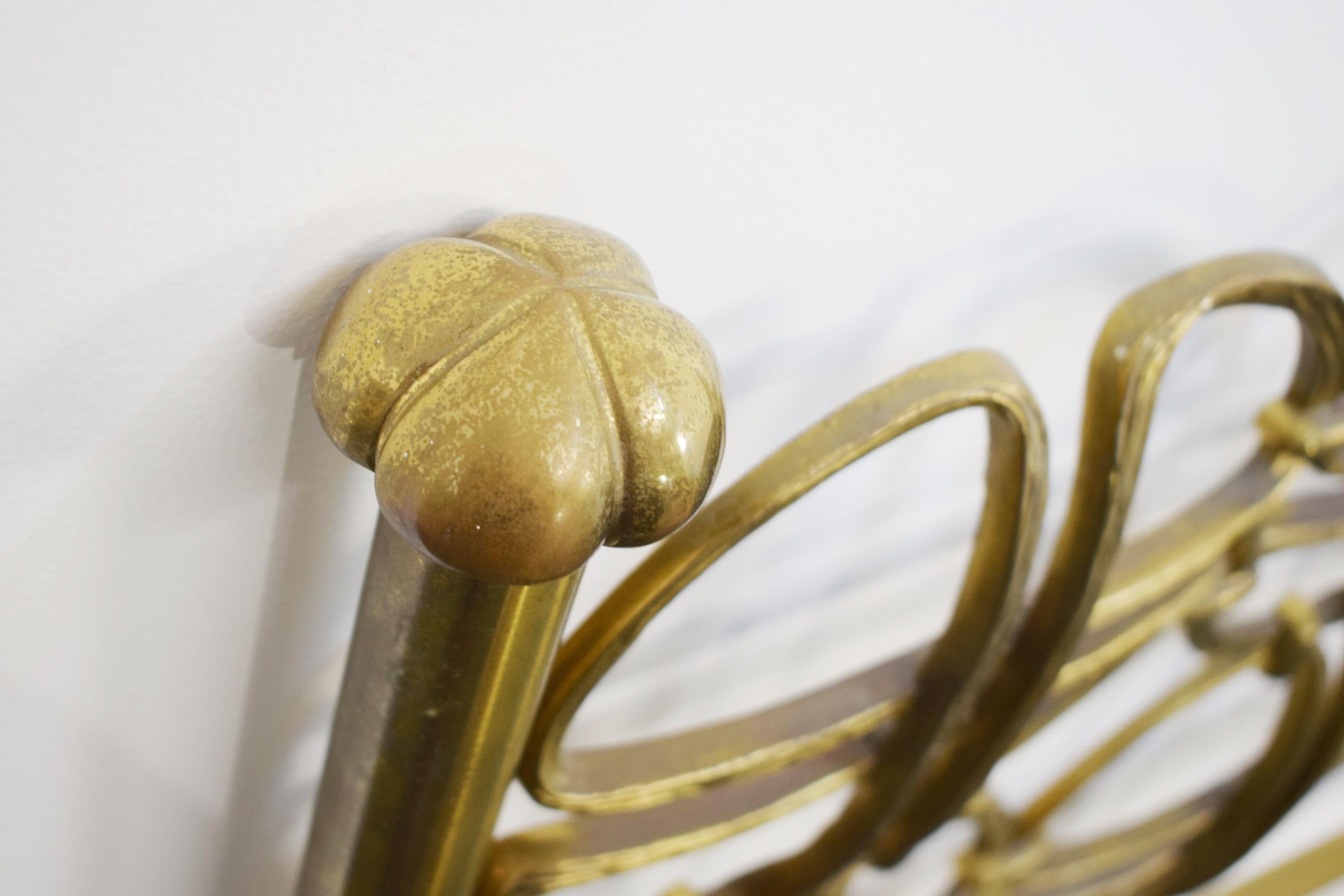 Mid-20th Century Brass double bed, Italy, 1960s.