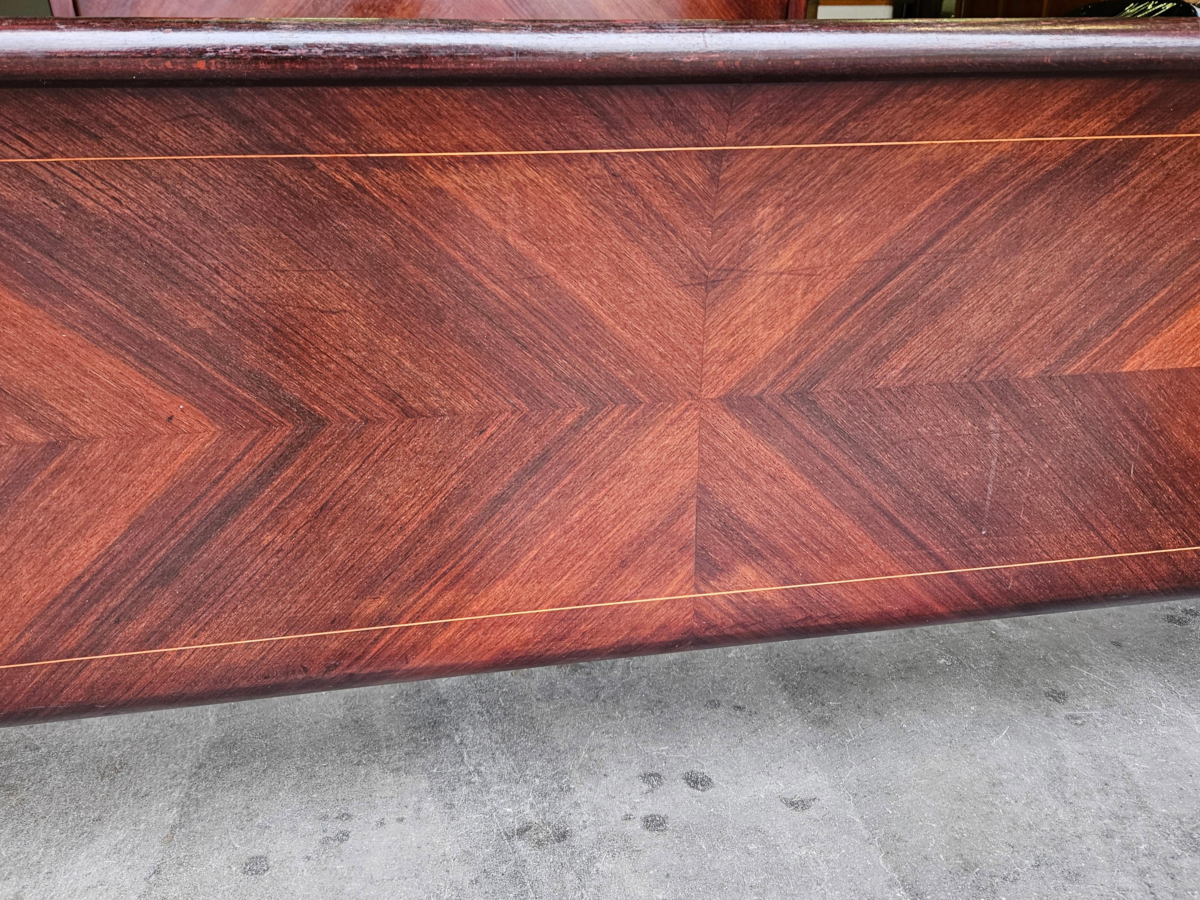 Mid Century double bed in mahogany and rosewood For Sale 2