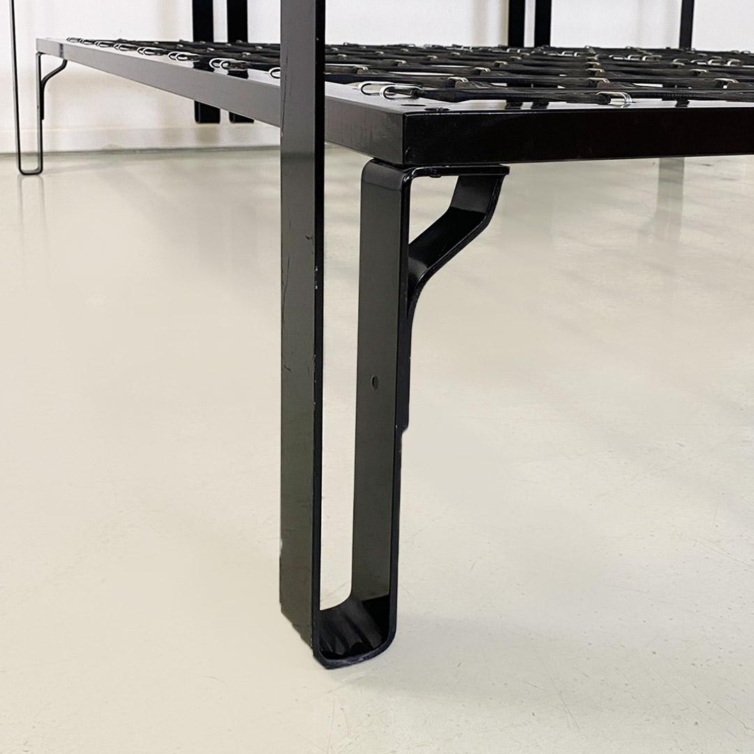 Vanessa double bed in black metal by Tobia Scarpa for Gavina, ca. 1960. 7