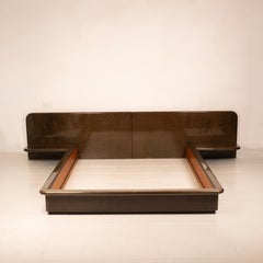 Rare Italian Mid Century Bed Frame by Luigi Saccardo for Gasparello, 1970s