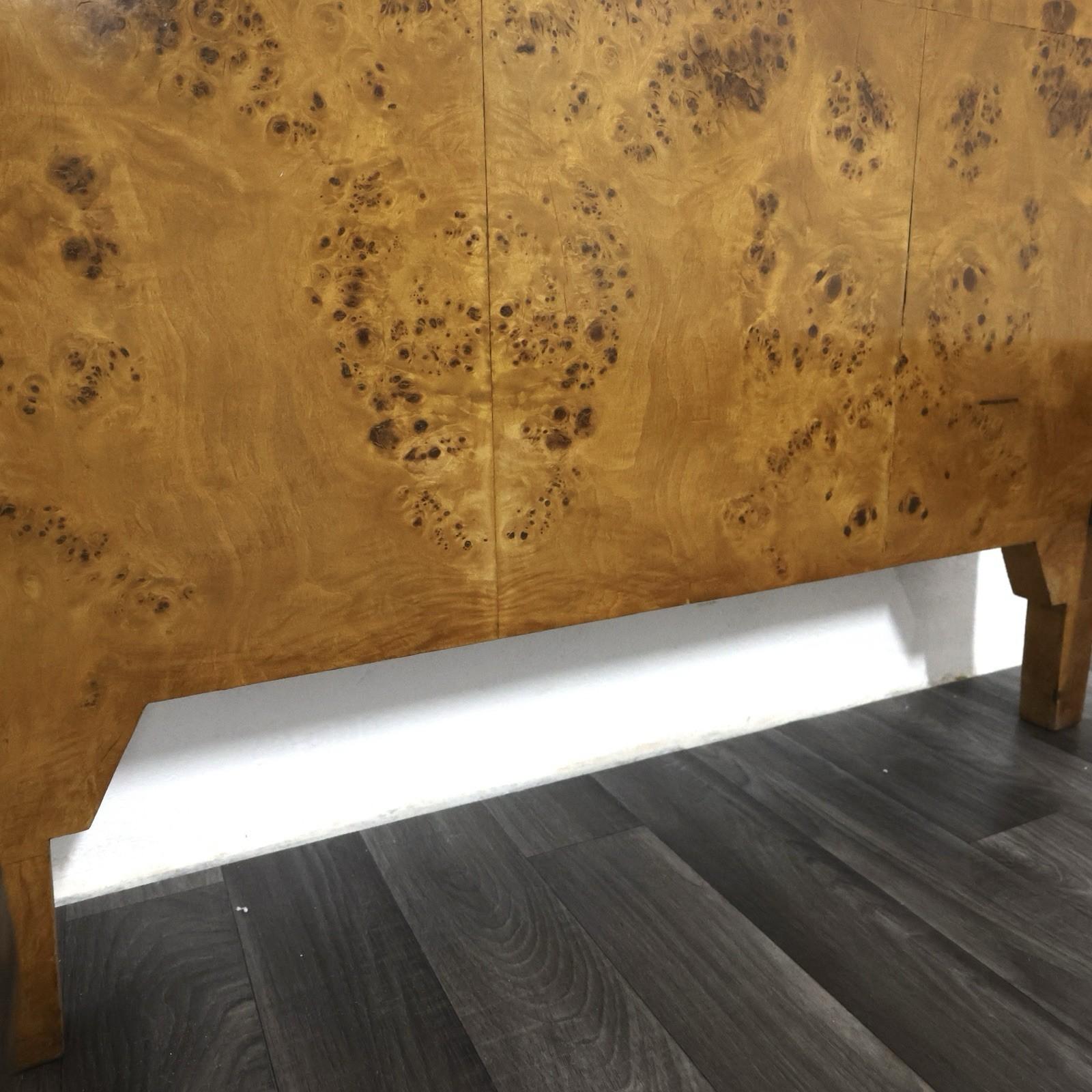 Letto Singolo Art Decò Cubista In Radica Di Betulla Design Anni '30/40 im Angebot 5