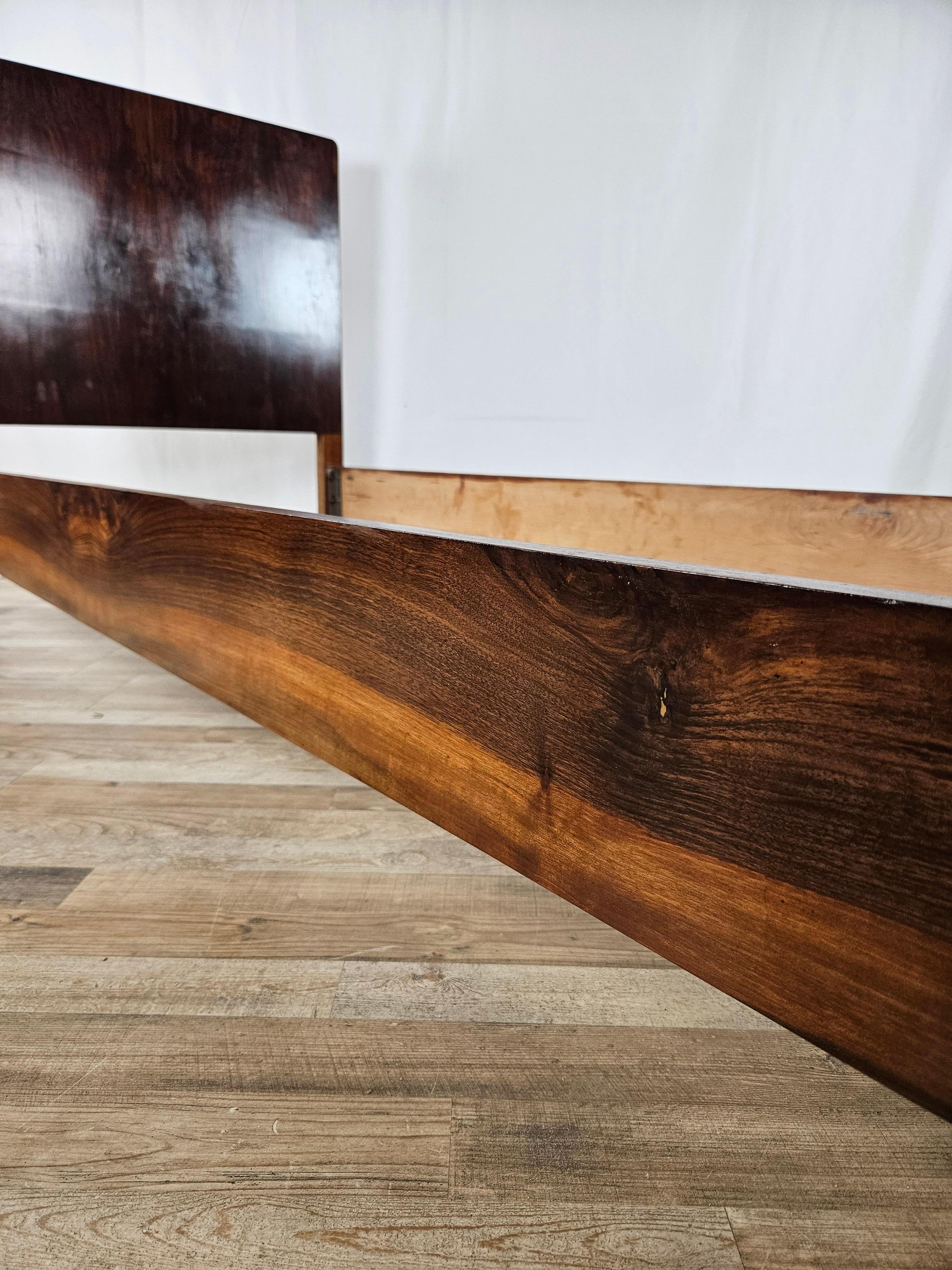 Art Deco single bed in walnut For Sale 7