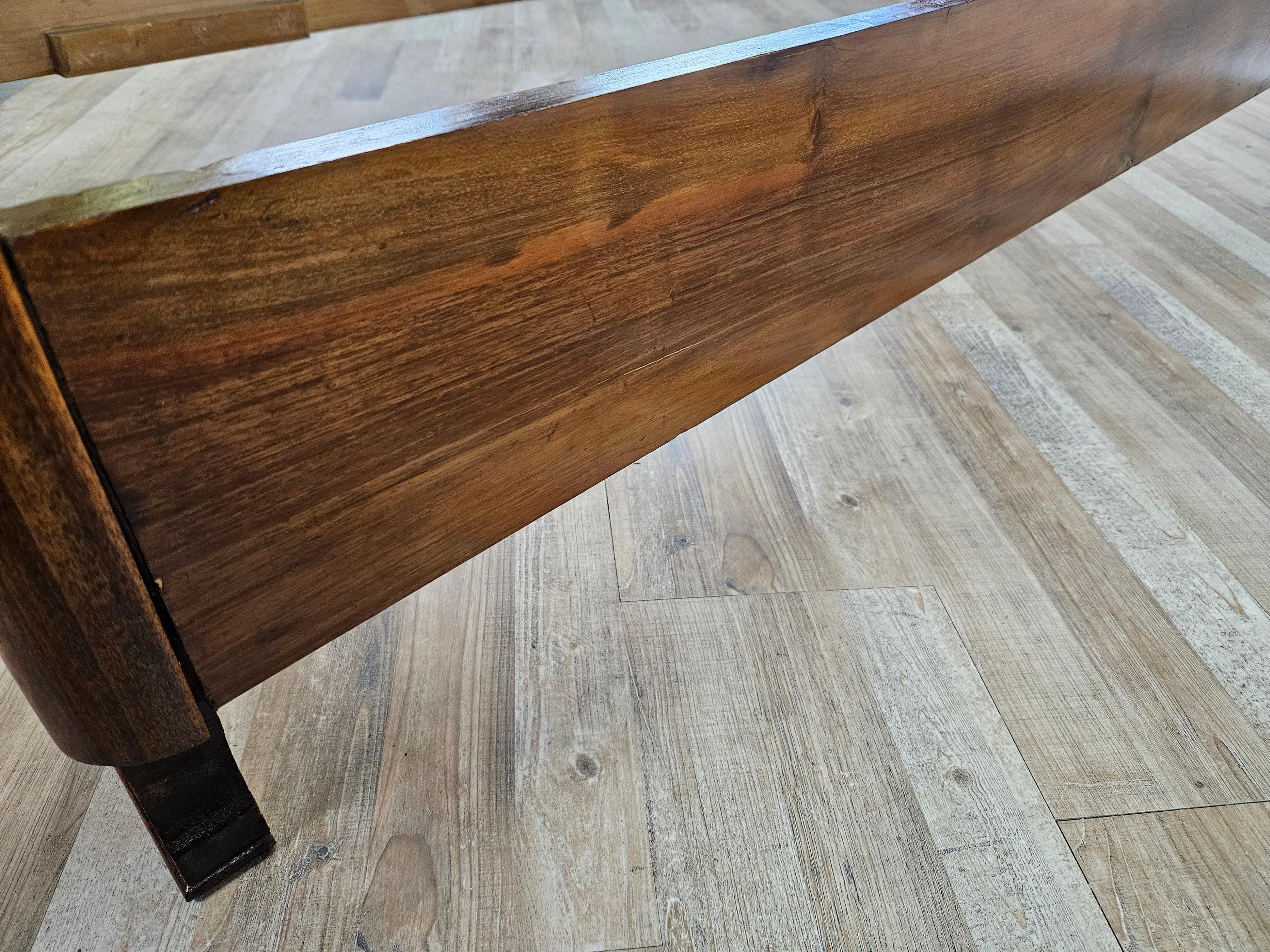 Art Deco single bed in walnut For Sale 9