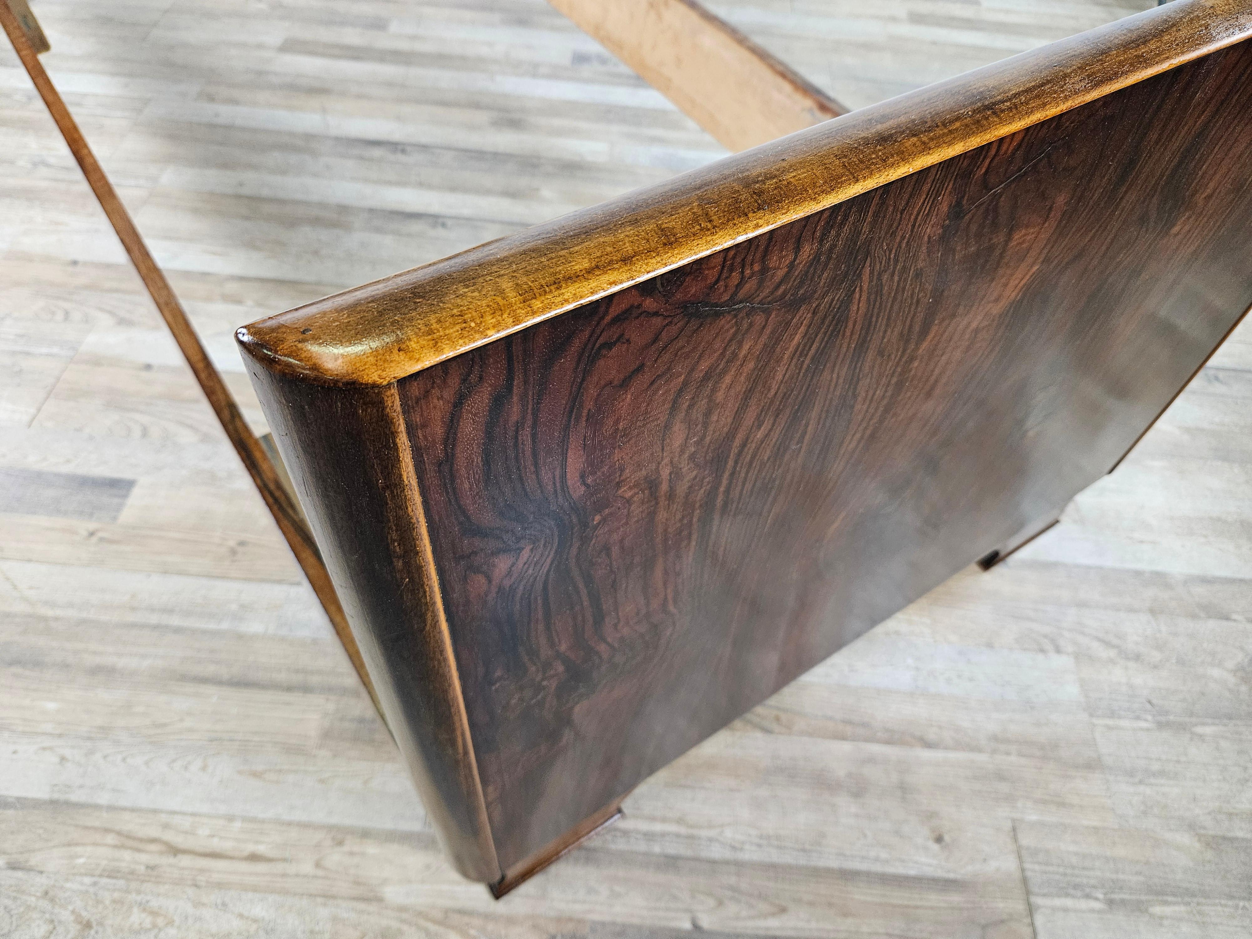 Art Deco single bed in walnut For Sale 3