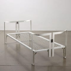 Vanessa metal single bed by Tobia Scarpa for Gavina Anni 70s