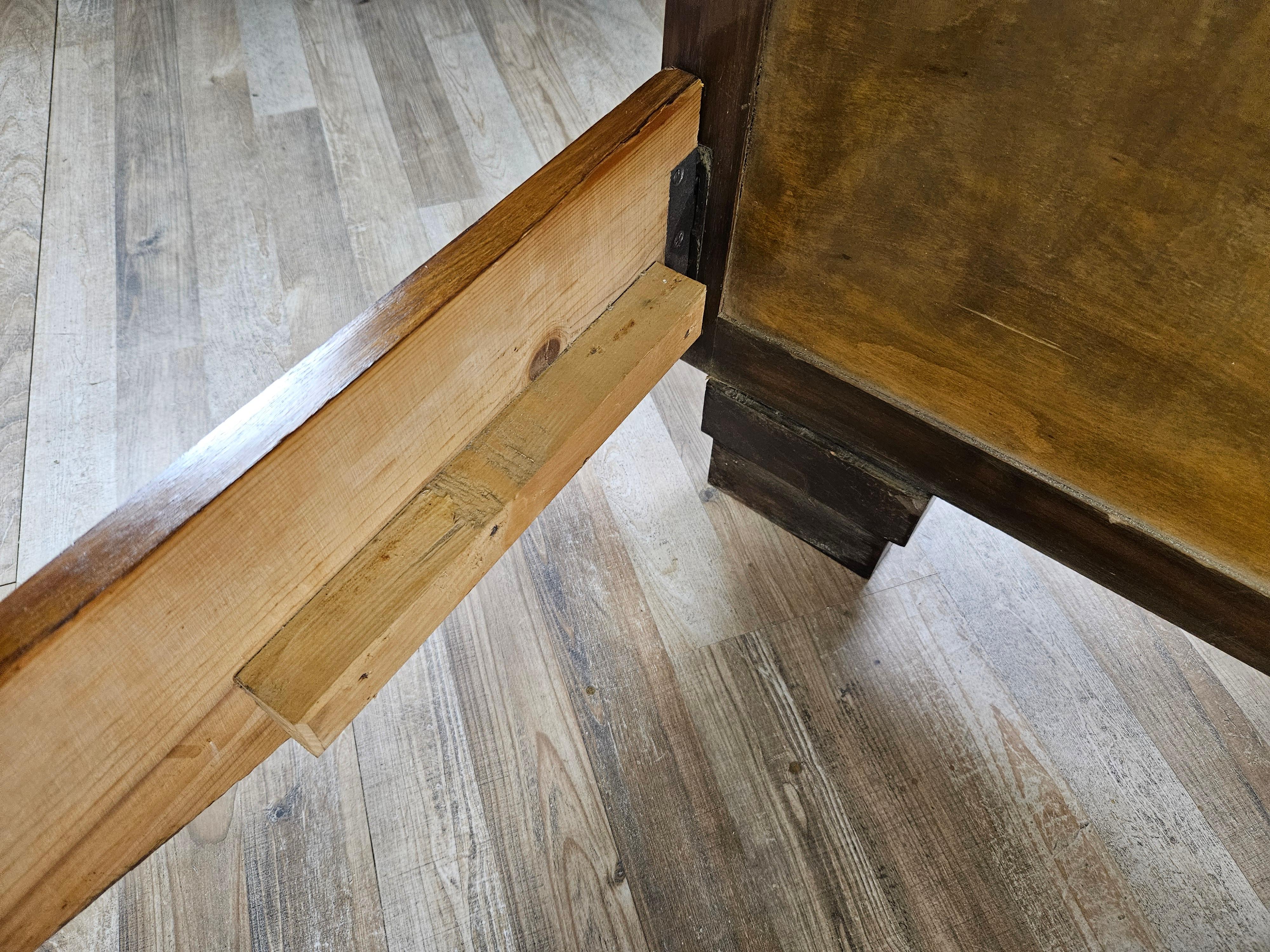 Letto singolo in radica anni '30-'40 in vendita 10