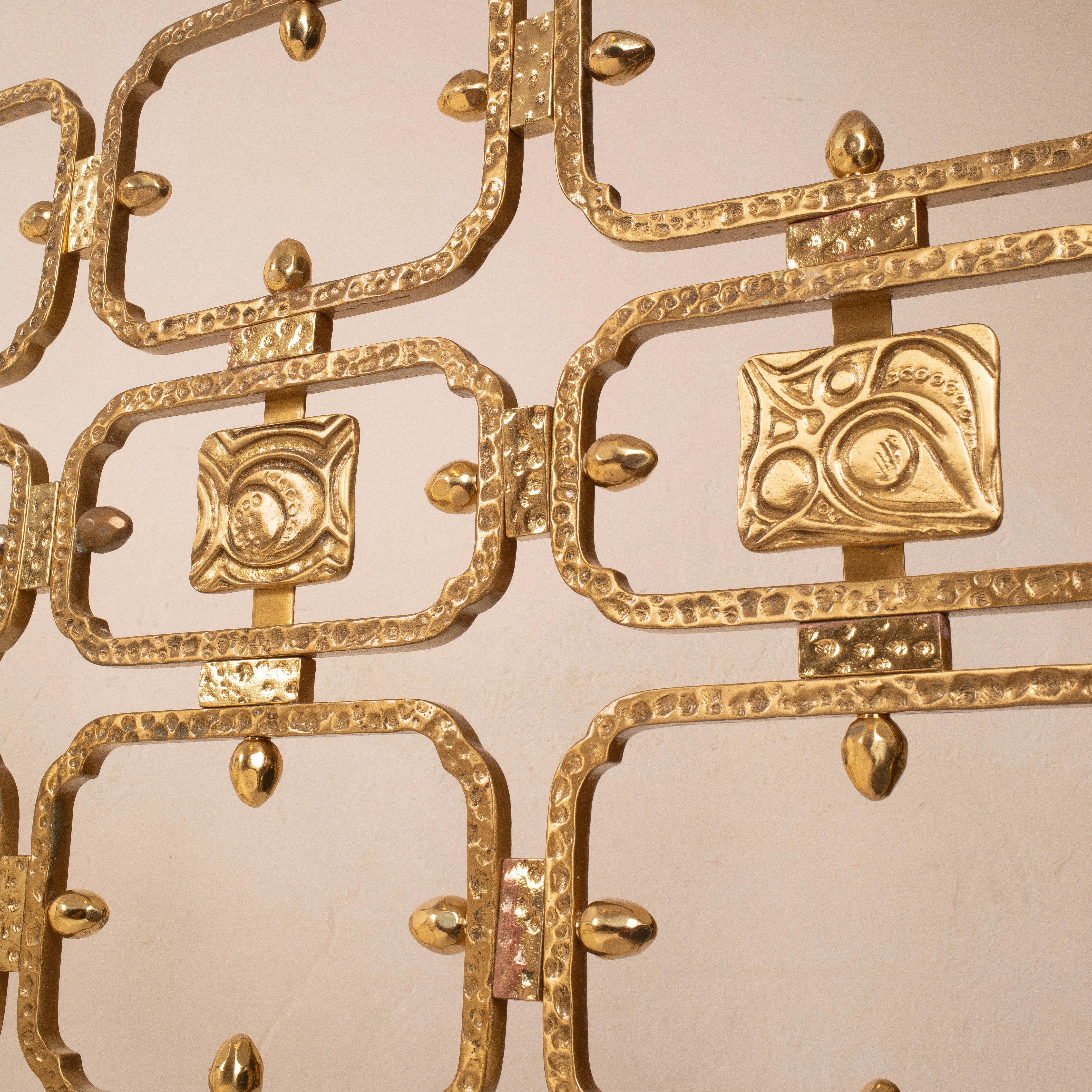 Ottone Thailandia Sculptural Brass Bed Frame by Frigerio Ciansky e Shelba Italy 1960 in vendita