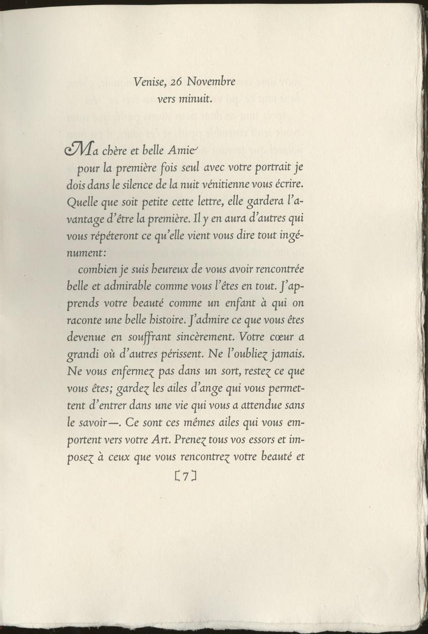 Italian Lettres à une amie vénitienne,  by Rainer Maria Rilke – OFFICINA BODONI For Sale
