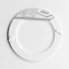 Lettuce Ettore Sottsass for Memphis-Milano Set of Five Plates