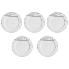 Lettuce Ettore Sottsass for Memphis-Milano Set of Five Plates