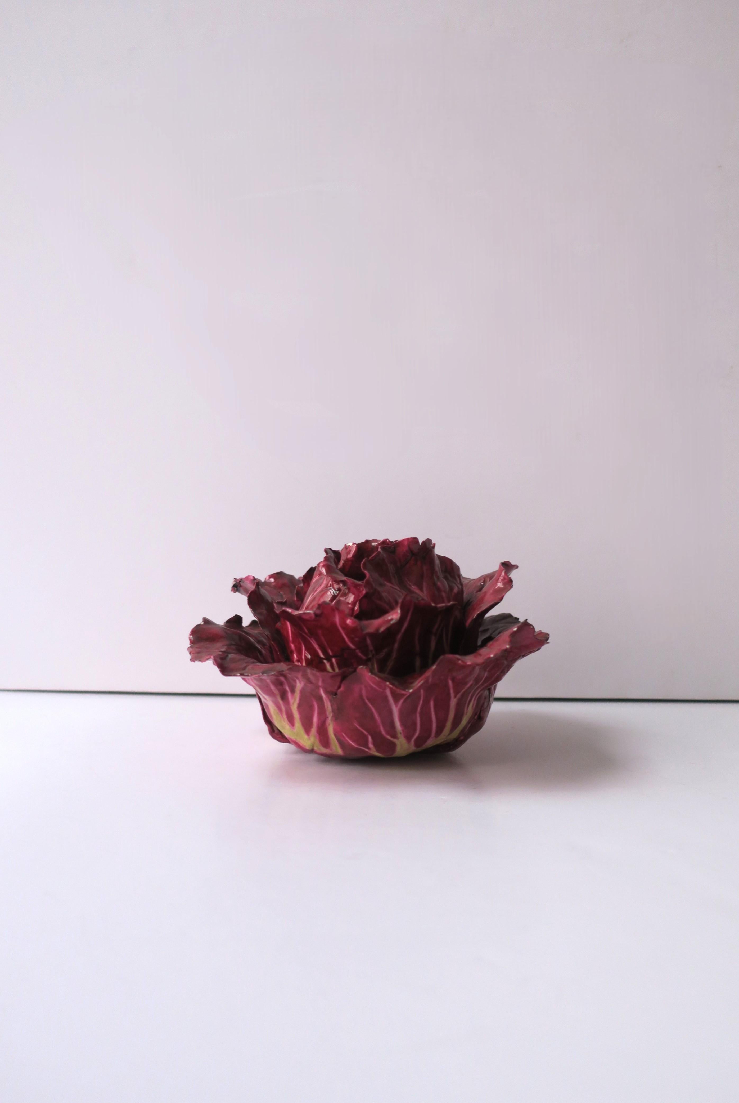 20th Century Lettuce Ware Porcelain Sculpture in the Style of Dodie Thayer  For Sale