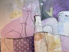 Bottles, Painting, Oil on Canvas