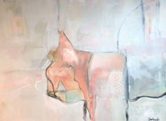 Chanson en rose et gris, peinture, huile sur toile