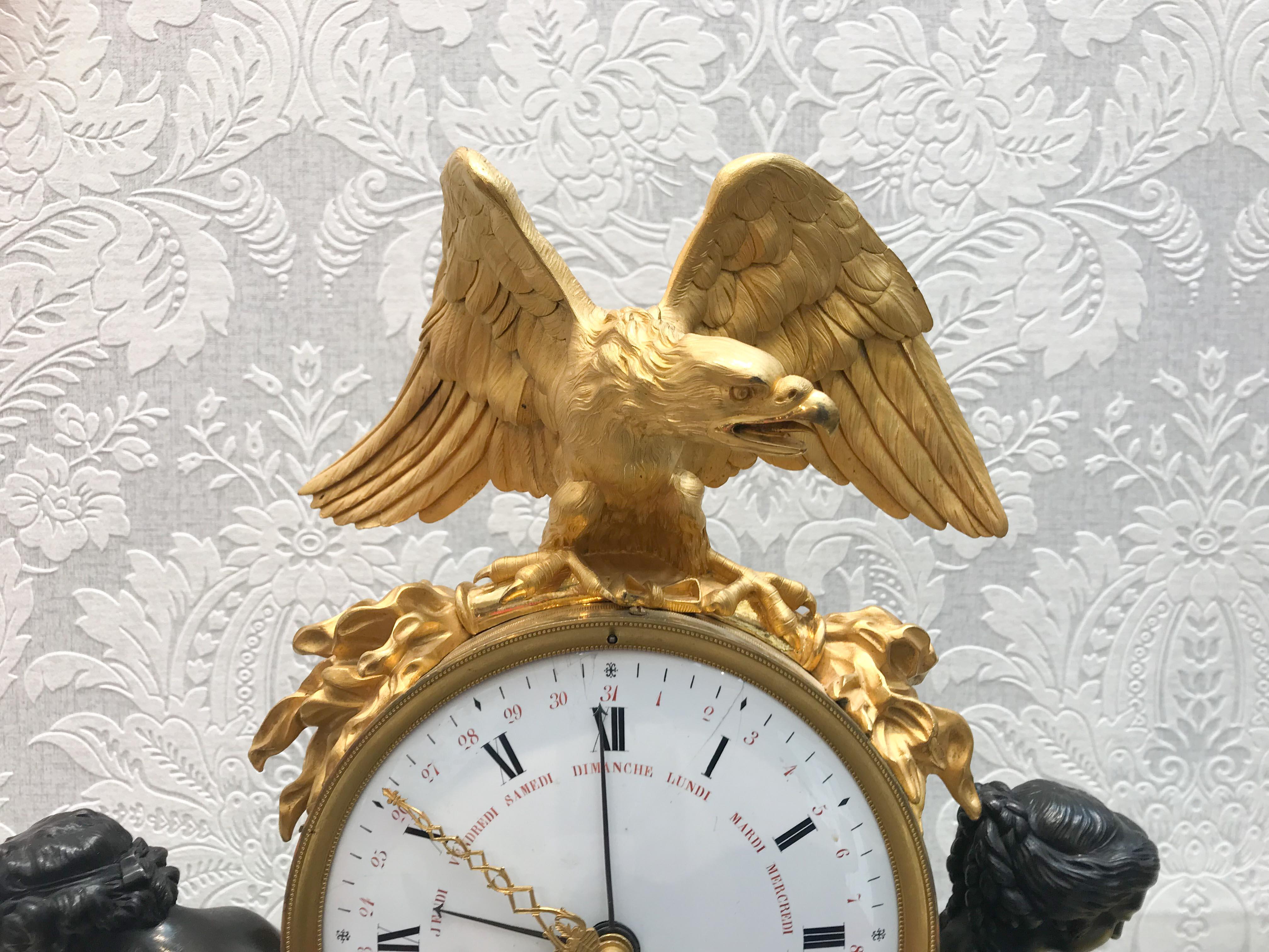 Louis XVI ormolu mantel clock entitled 