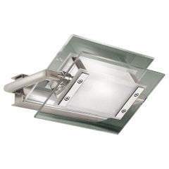 Leucos 360° P-PL 200 LED Wall Light in Satin, Transparent & Nickel by Design Lab